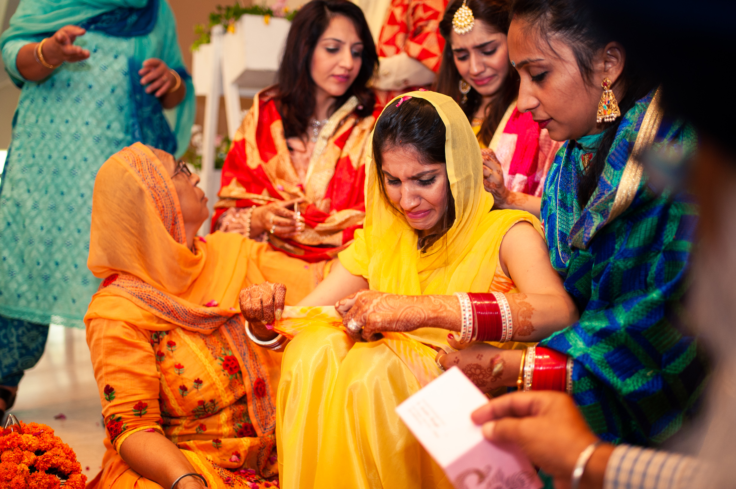 Bride haldi at a Delhi wedding.