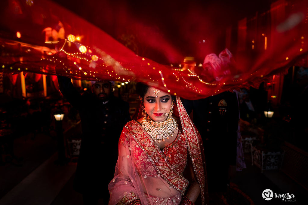 Indian bridal entry at Udaipur destination wedding
