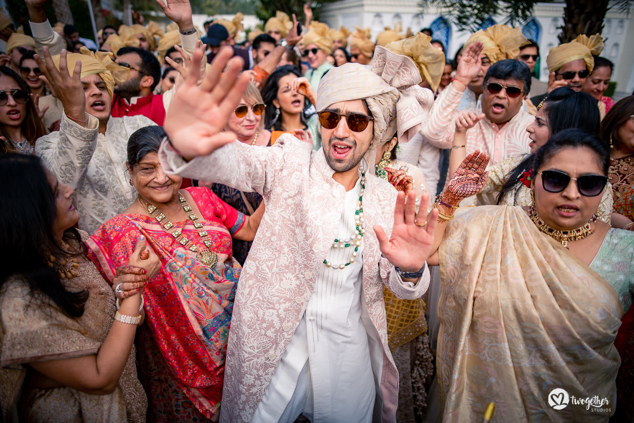 Indian baraat in jaipur destination wedding 