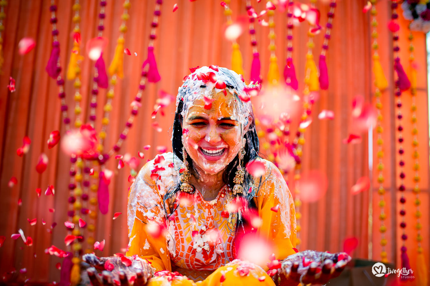 Goa destinaton wedding bride haldi portrait