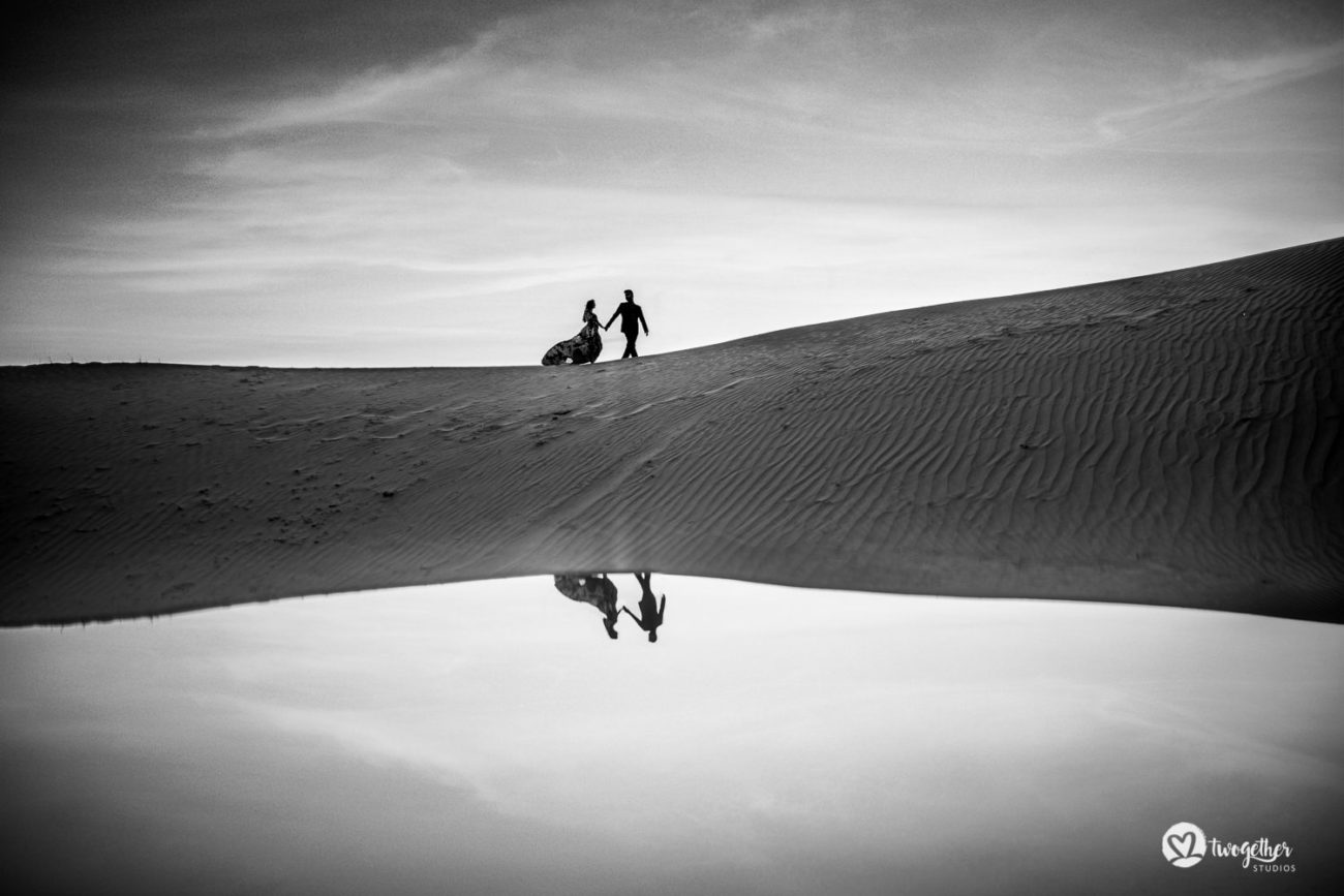 Khimsar desert destination pre-wedding couple shoot.