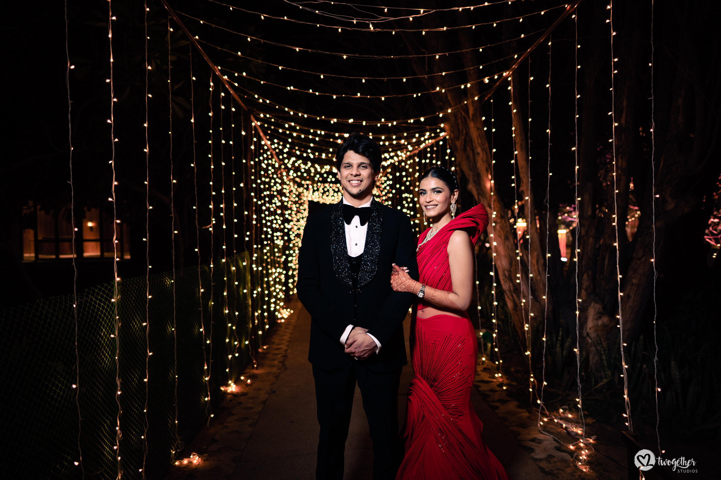 Couple portrait at an Indian wedding in Westin Sohna.
