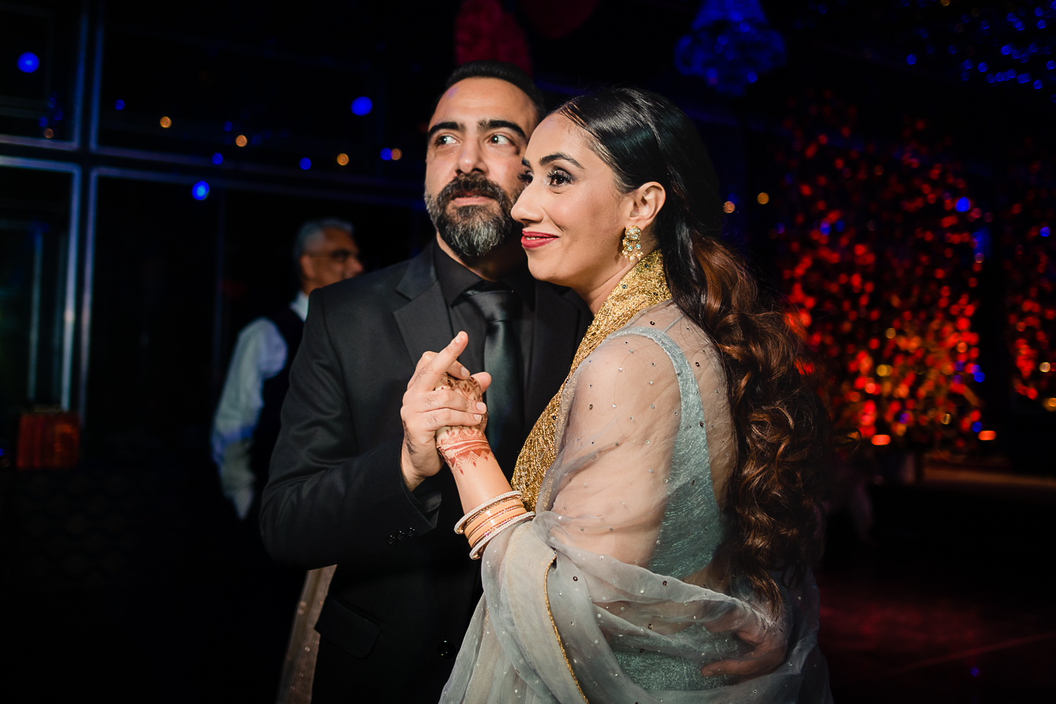 Couple dance at reception Morbagh Delhi